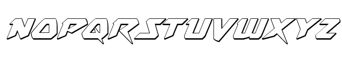 Skirmisher 3D Italic Font UPPERCASE