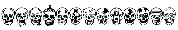 Skulls Party Icons Font UPPERCASE