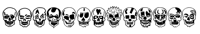 Skulls Party Icons Font LOWERCASE
