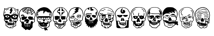 Skulls Party Icons Font LOWERCASE