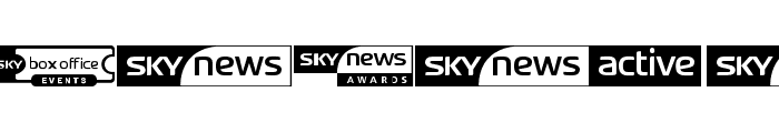 Sky TV Channel Logos Font UPPERCASE