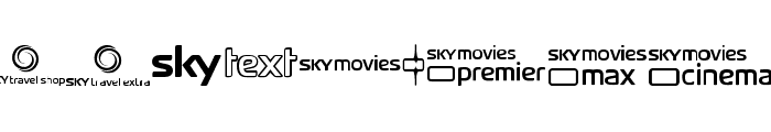 Sky TV Channel Logos Font UPPERCASE