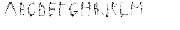 Skeleton Alphabet Regular Font UPPERCASE