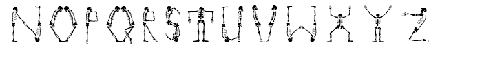Skeleton Alphabet Regular Font LOWERCASE