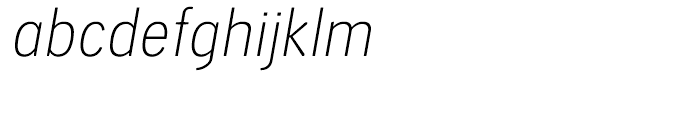 Skilt Gothic Thin Italic Font LOWERCASE