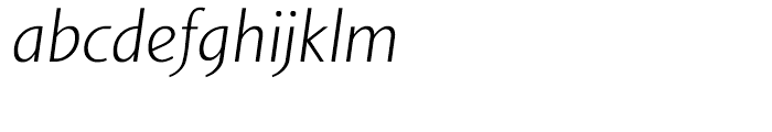 Sky Sans Book Italic Font LOWERCASE