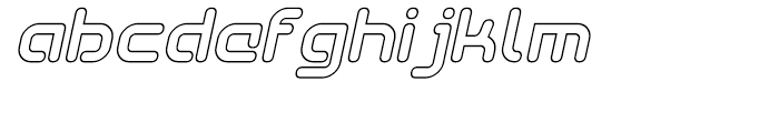 Sky Wing Outline Italic Font LOWERCASE