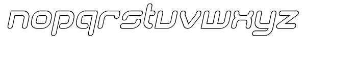 Sky Wing Outline Italic Font LOWERCASE