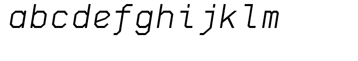 Skyhook Mono Italic Font LOWERCASE