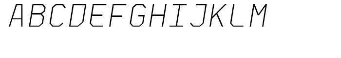 Skyhook Mono Light Italic Font UPPERCASE