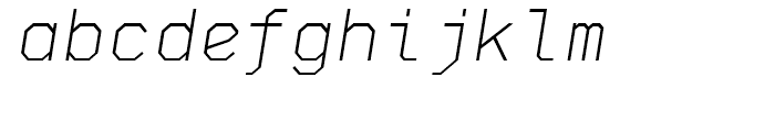 Skyhook Mono Light Italic Font LOWERCASE