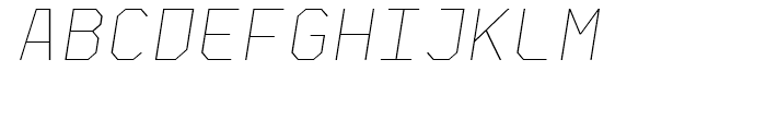 Skyhook Mono Thin Italic Font UPPERCASE