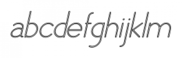 Skarpa 2.0 Hollow Light Italic Font LOWERCASE