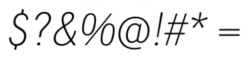Skilt Gothic Thin Italic Font OTHER CHARS