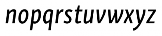 Skolar Sans Compressed Medium Italic Font LOWERCASE