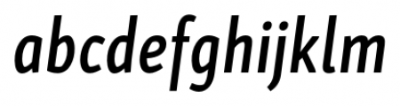 Skolar Sans Compressed Semi Bold Italic Font LOWERCASE