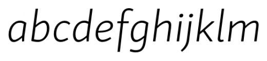 Skolar Sans Extended Extra Light Italic Font LOWERCASE