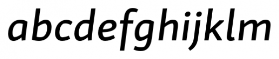 Skolar Sans Extended Medium Italic Font LOWERCASE