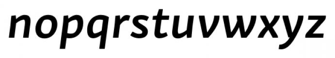 Skolar Sans Extended Semi Bold Italic Font LOWERCASE