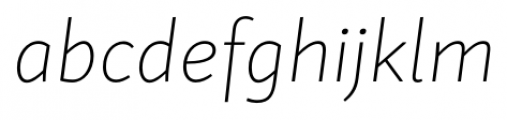 Skolar Sans Extended Thin Italic Font LOWERCASE