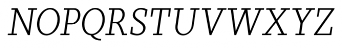 Sky Serif Book Italic Font UPPERCASE