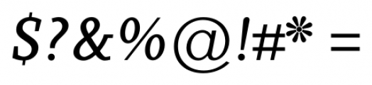 Sky Serif Medium Italic Font OTHER CHARS