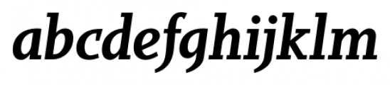 Sky Serif Semibold Italic Font LOWERCASE