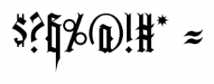 SkyClad Gothic BB Regular Font OTHER CHARS