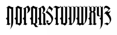 SkyClad Gothic BB Regular Font UPPERCASE