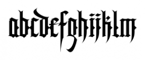 SkyClad Gothic BB Regular Font LOWERCASE