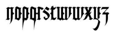 SkyClad Gothic BB Regular Font LOWERCASE