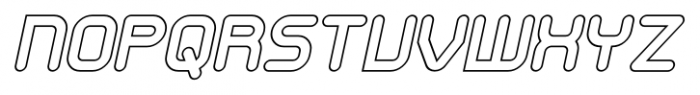 SkyWing Outline Italic Font UPPERCASE