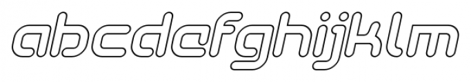 SkyWing Outline Italic Font LOWERCASE