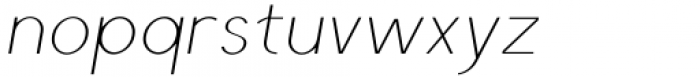 SK Aristo Thin Italic Font LOWERCASE