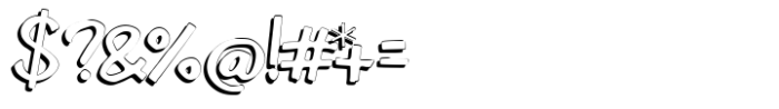 SK CleanHand Shadow Font OTHER CHARS
