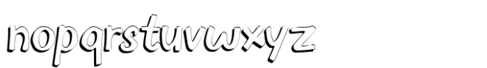 SK CleanHand Shadow Font LOWERCASE