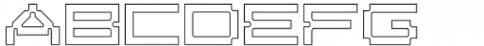 SK Cuber Expanded Outline Font LOWERCASE
