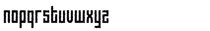 SK One Block Distort Font LOWERCASE