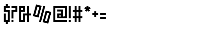 SK One Block Regular Font OTHER CHARS