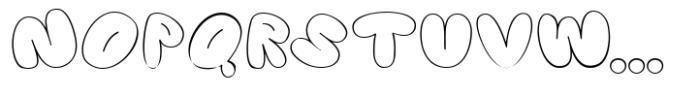SK Pupok Outline Font UPPERCASE