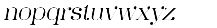 SK Zweig Thin Italic Font LOWERCASE