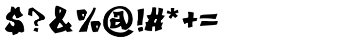 Skate Rush Regular Font OTHER CHARS