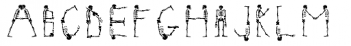 Skeleton Alphabet Font LOWERCASE