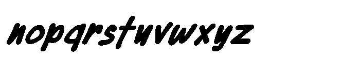 Sketch Tags Bold Oblique Font LOWERCASE