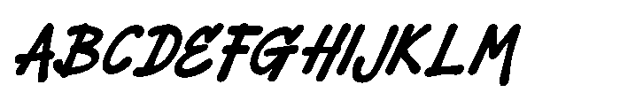 Sketch Tags Oblique Font UPPERCASE