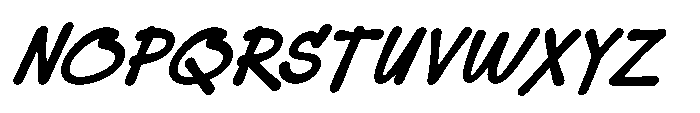 Sketch Tags Oblique Font UPPERCASE