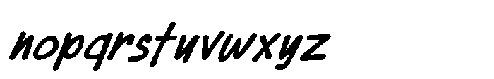 Sketch Tags Oblique Font LOWERCASE