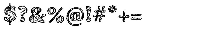 Sketchin Regular Font OTHER CHARS