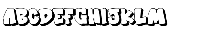 Skiddy Tons 3d Font Shadow Font UPPERCASE