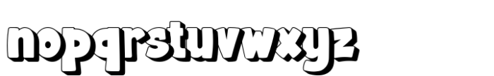 Skiddy Tons 3d Font Shadow Font LOWERCASE